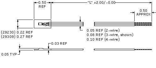 Surface Platinum RTD Dimensional Drawing