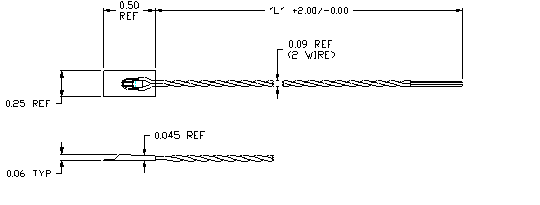 Wide Range Platinum Strapon Surface Sensor Drawings