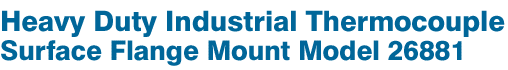 Heavy Duty Industrial Thermocouple, Surface Flange Mount Model 26881